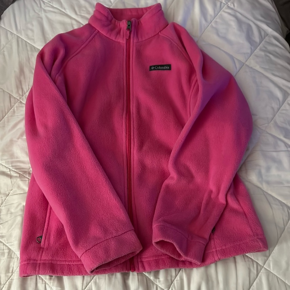 Columbia Hot Pink Girls 4-18 Benton Springs Fleece